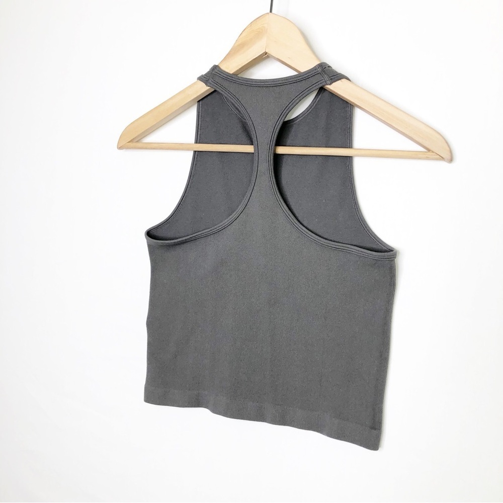 Free People Charcoal Ribbed Racerback Tank - Picture 5 of 9